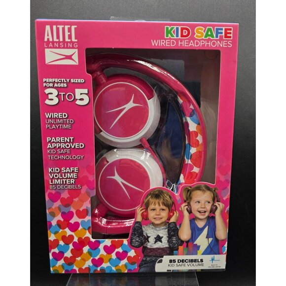 Altec Lansing Kid Safe Wired Headphones 3-5 Years With Inline Mic Limited Volume - Picture 6 of 8